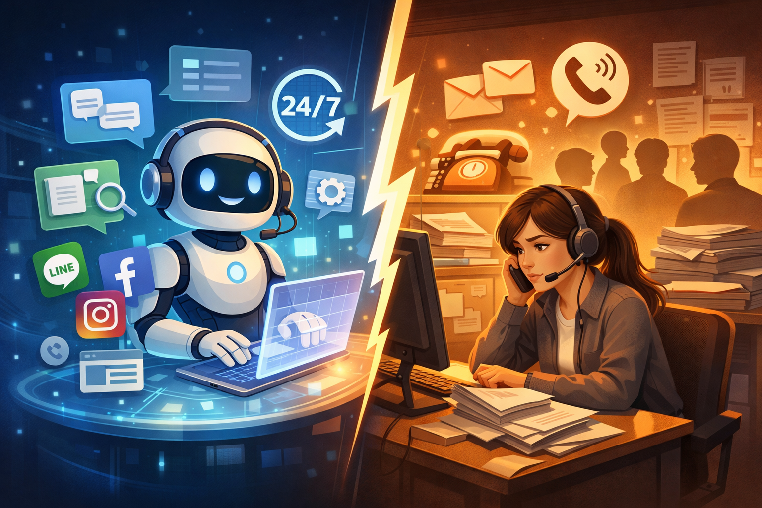 AI自動回覆 vs 傳統客服系統差別